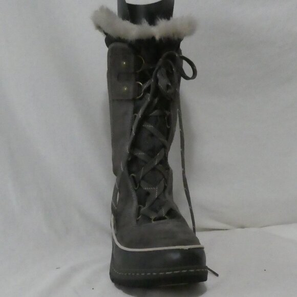 SOREL | size 10 | Grey Winter Boots with Faux Fur Trim - Picture 3 of 12